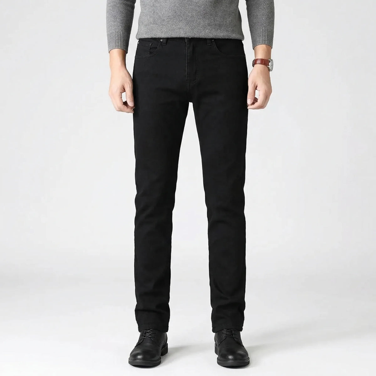 Veltrix - Slim Fit Black Stretch Jeans  Everyday Casual Wear