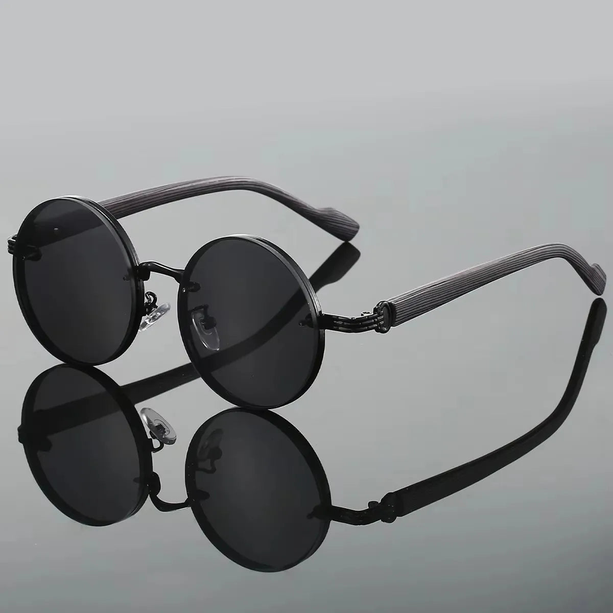 Vintage Round Sunglasses | Unisex | Metal Frame | UV400 Gradient Lenses | Classic Designer Eyewear | Steven & Levon