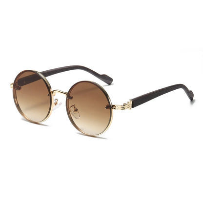 Vintage Round Sunglasses | Unisex | Metal Frame | UV400 Gradient Lenses | Classic Designer Eyewear | Steven & Levon