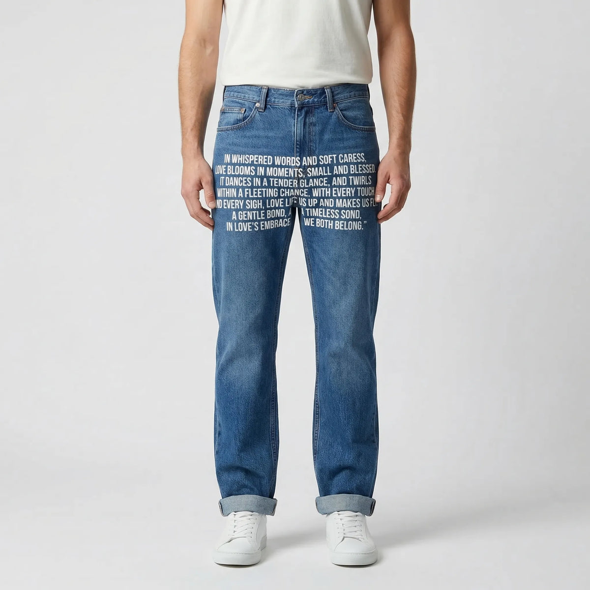 Verseflex - Wide Leg Printed Denim Jeans  Streetwear Casual Outfits