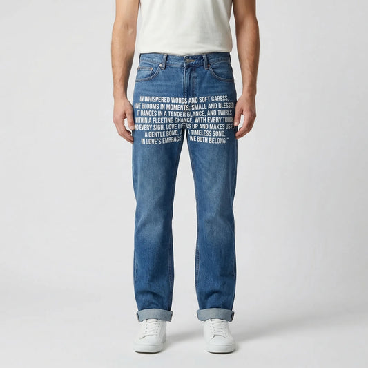 Verseflex - Wide Leg Printed Denim Jeans  Streetwear Casual Outfits