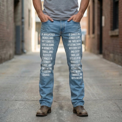 Verseflex - Wide Leg Printed Denim Jeans  Streetwear Casual Outfits