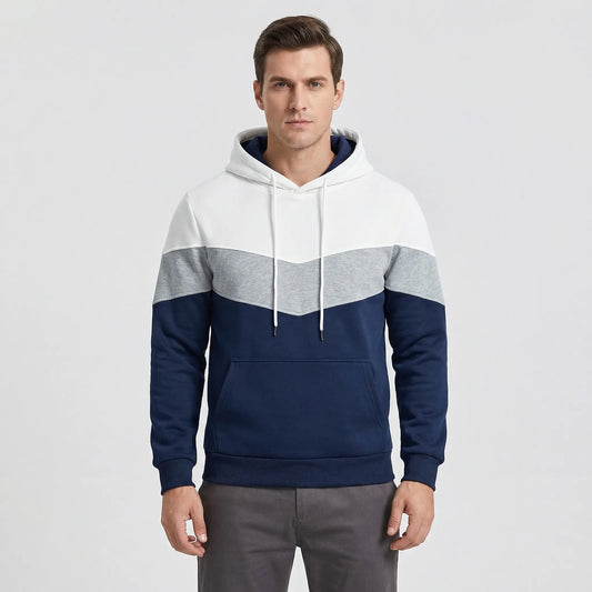 Vextora - Colour Block Hooded Sweatshirt For Men  Casual Everyday Wear