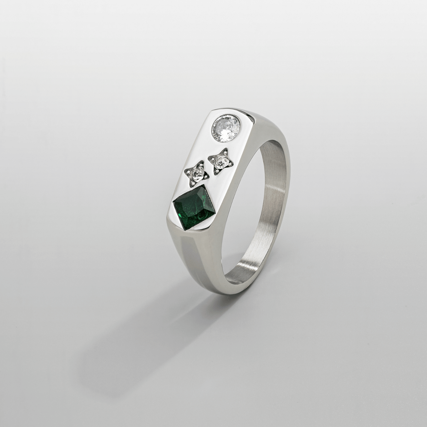 Vintage Stone Signet Ring | Gold or Silver | Unisex | Stainless | Classic Style | Steven & Levon