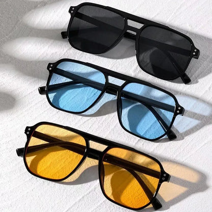Double Bridge Aviator Sunglasses | Unisex | UV400 Oversized Eyewear | Lightweight Pilot Frame | Fashion Sun Shades | Steven & Levon