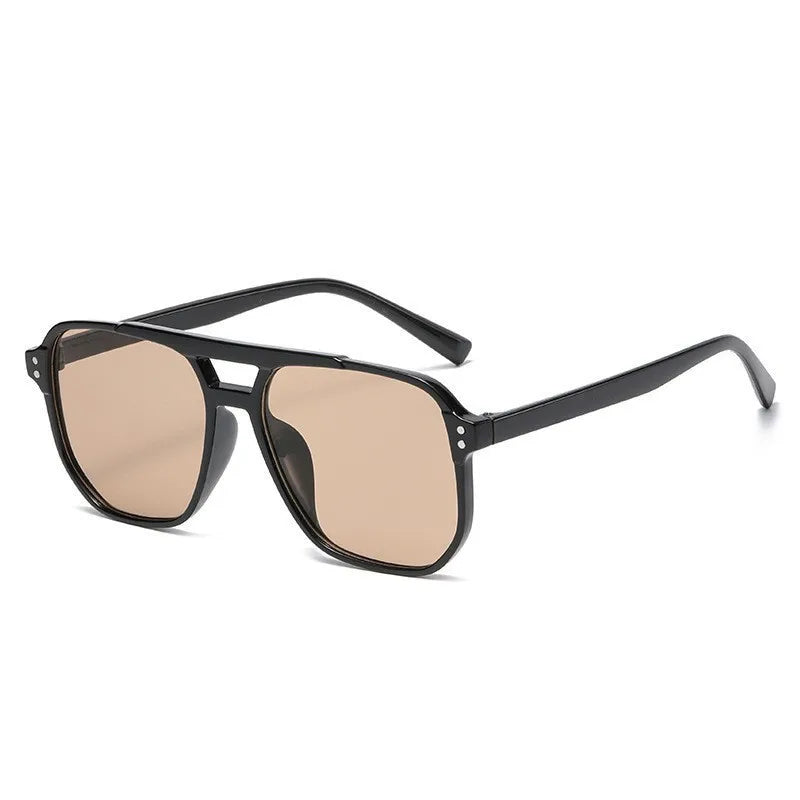 Double Bridge Aviator Sunglasses | Unisex | UV400 Oversized Eyewear | Lightweight Pilot Frame | Fashion Sun Shades | Steven & Levon