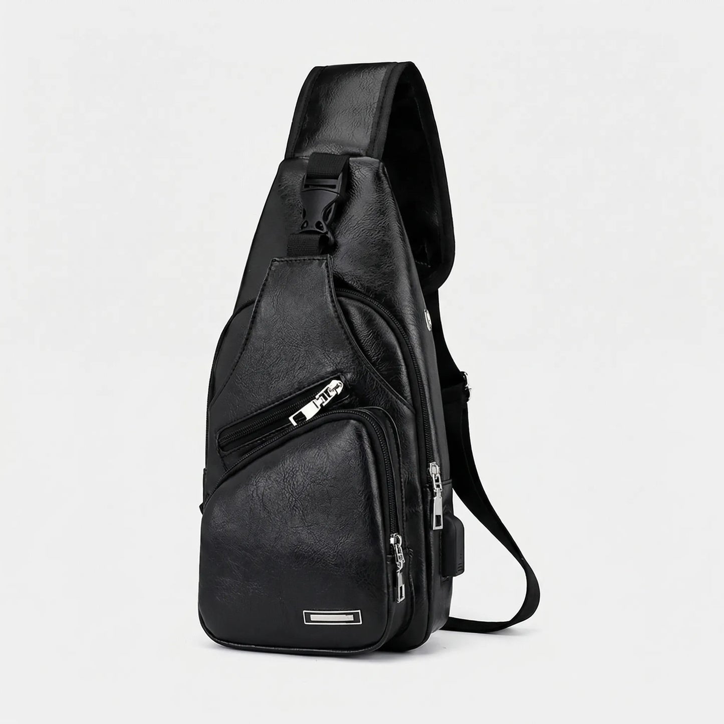 Vyrkko - Solid Colour Men's Crossbody Chest Bag  Daily Commuting Carry