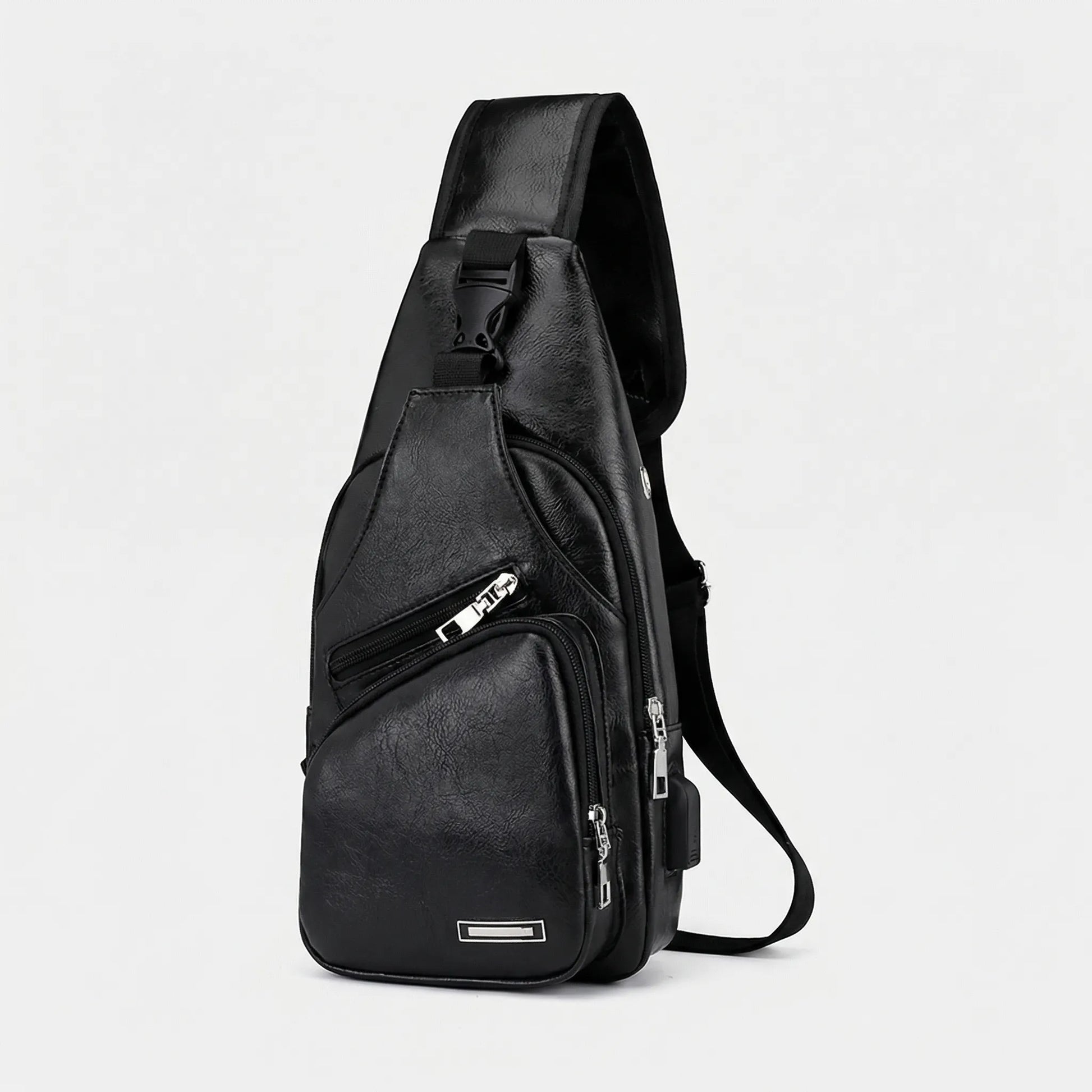 Vyrkko - Solid Colour Men's Crossbody Chest Bag  Daily Commuting Carry
