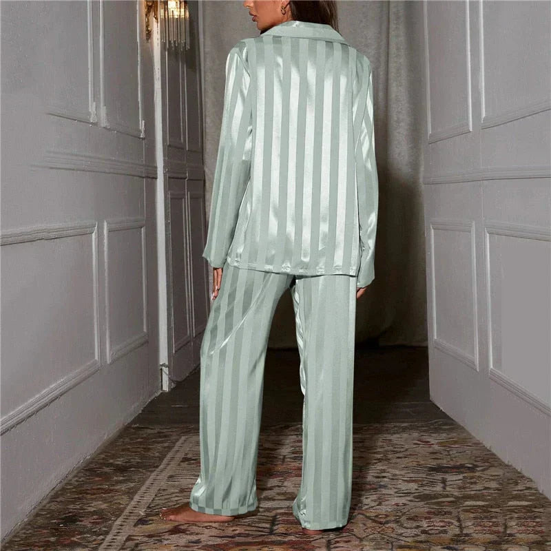 Emilia Women's Silky Pyjama Set | Soft Sleepwear | Steven & Levon
