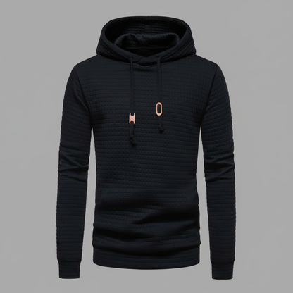 Waffle Knit Hoodie | Men's Casual Sweatshirt