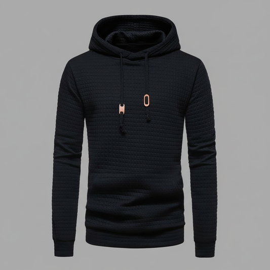 Waffle Knit Hoodie | Men's Casual Sweatshirt
