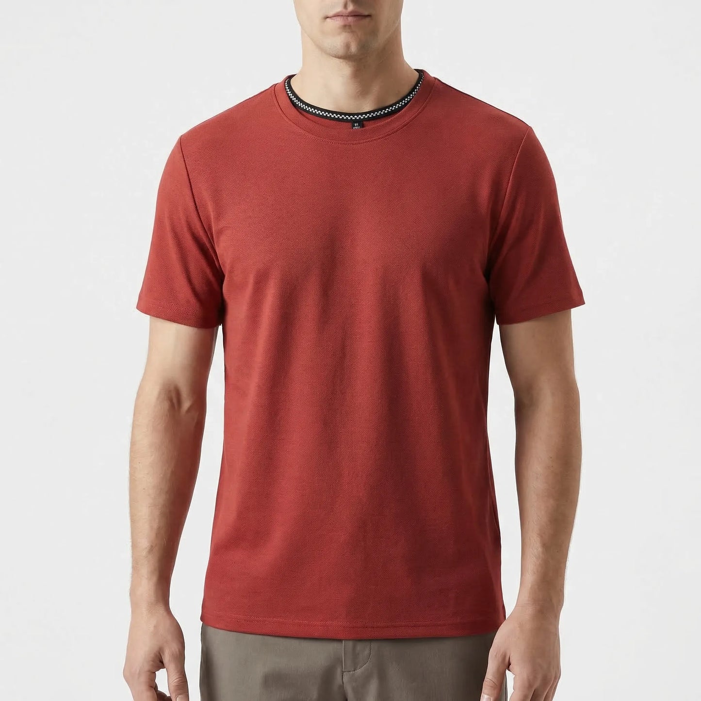 Wafflux - Short Sleeve Waffle Texture Polo Top  Casual Everyday Wear