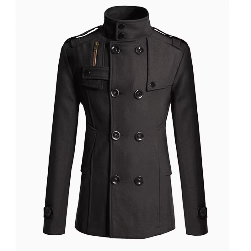 Long Wool Overcoat | Men Peacoat | Warm Windbreaker Tailored Casual Formal Outerwear | Steven & Levon