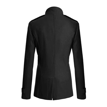Long Wool Overcoat | Men Peacoat | Warm Windbreaker Tailored Casual Formal Outerwear | Steven & Levon