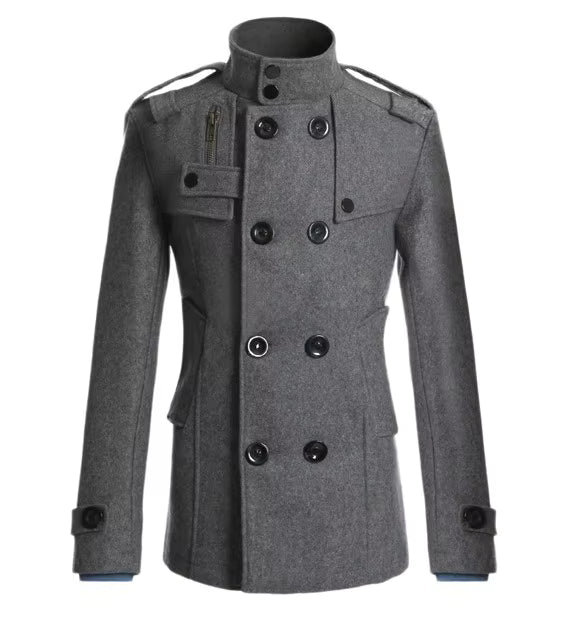 Long Wool Overcoat | Men Peacoat | Warm Windbreaker Tailored Casual Formal Outerwear | Steven & Levon