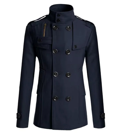 Long Wool Overcoat | Men Peacoat | Warm Windbreaker Tailored Casual Formal Outerwear | Steven & Levon