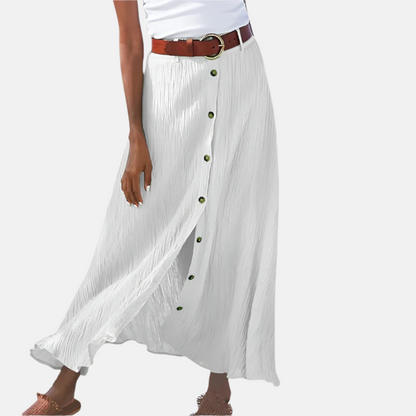 Elegant Long Maxi Skirt | Women | High Waist | Flowy A-Line | Casual & Occasion Wear | Steven & Levon