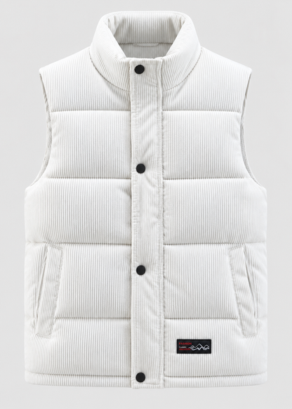 Men's Quilted Puffer Bodywarmer | Stand Collar | Sleeveless Zip Gilet | Insulated Vest | Steven & Levon