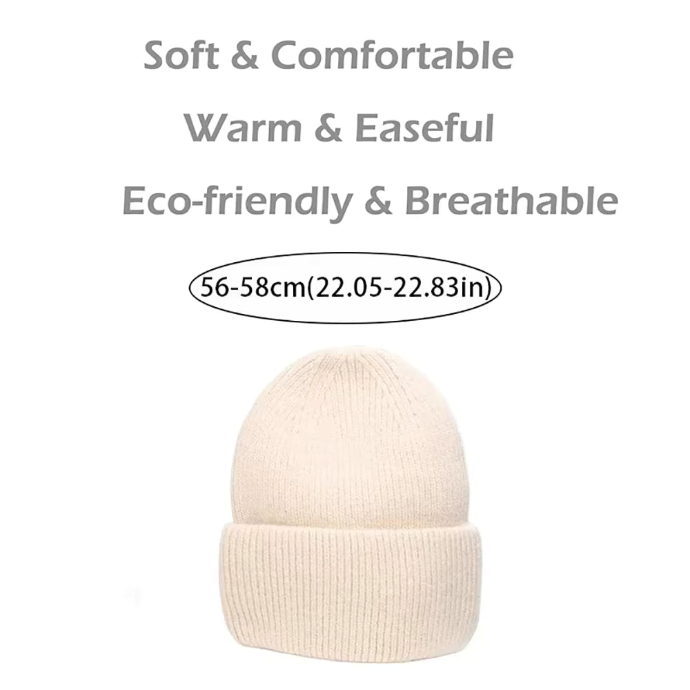 Beanie Hat | Women's Plush Thermal Knit Fleece Lined Warm Winter Cap | Steven & Levon