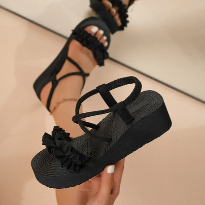 Wedge Sandals | Women's Platform Sandals | Lightweight EVA | Thick Sole | Strappy Beach & Casual Shoes | Steven & Levon