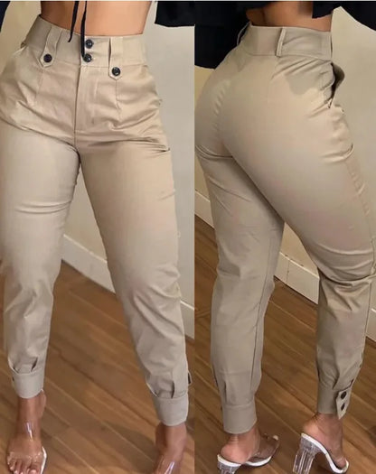 Wina Cargo Pants for Women | High Waist | Ankle Length | Spliced Desig | Steven & Levon