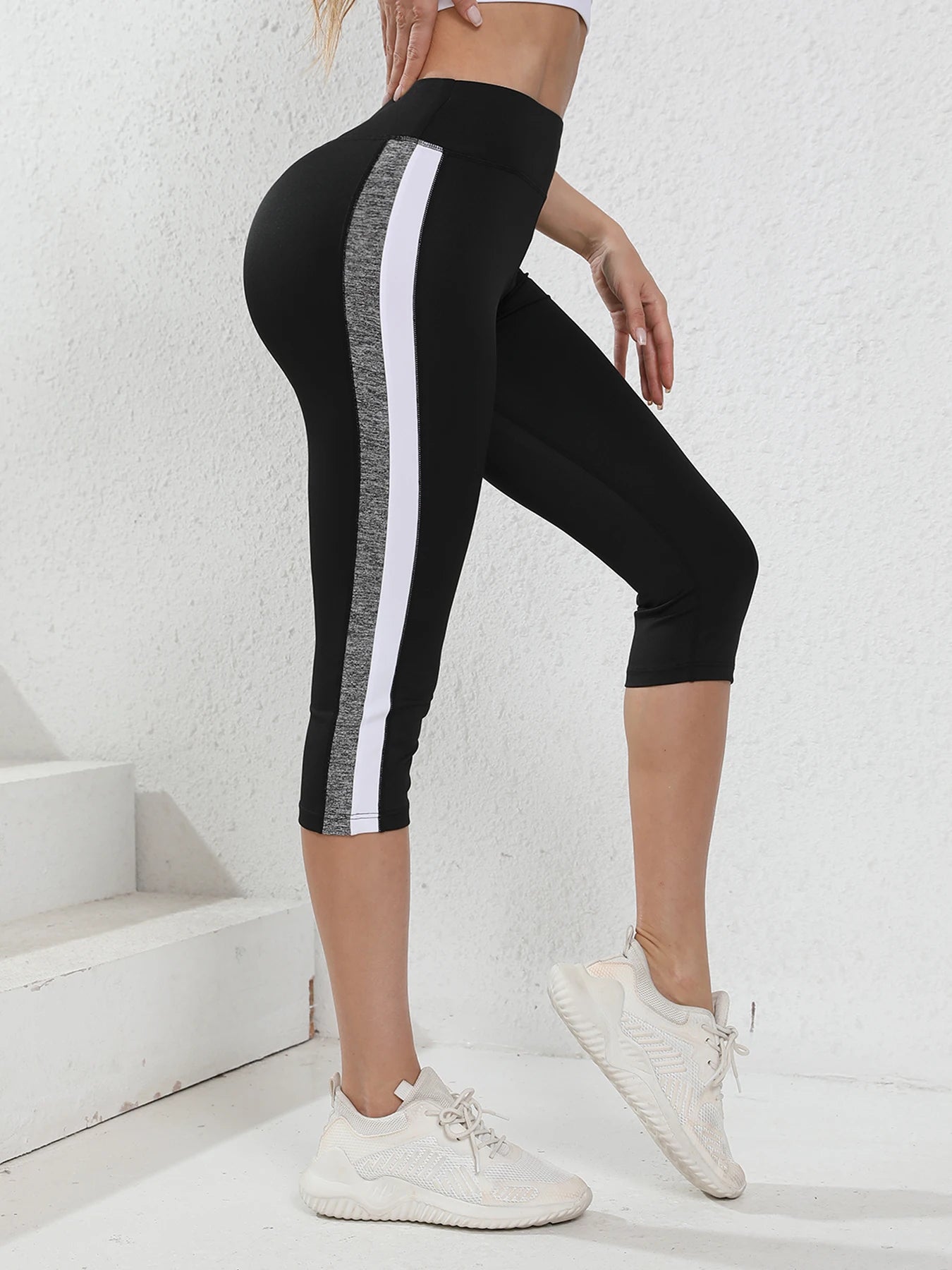High Waist Capri Leggings | Women | Tummy Control | Soft Fabric | Steven & Levon
