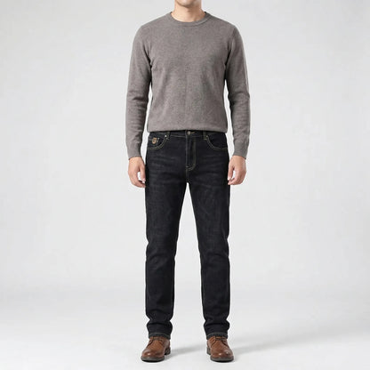 Wintrek - Fleece-Lined Straight Leg Denim Jeans  Winter Warmth Everyday