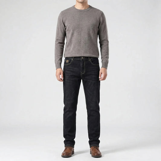 Wintrek - Fleece-Lined Straight Leg Denim Jeans  Winter Warmth Everyday