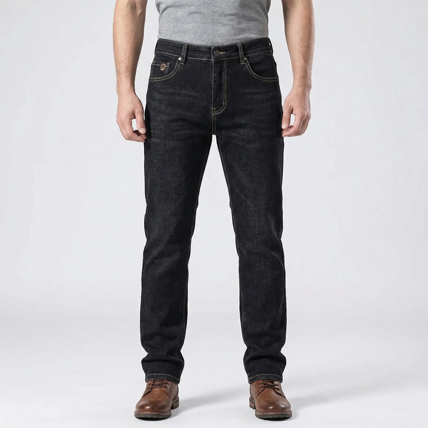Wintrek - Fleece-Lined Straight Leg Denim Jeans  Winter Warmth Everyday