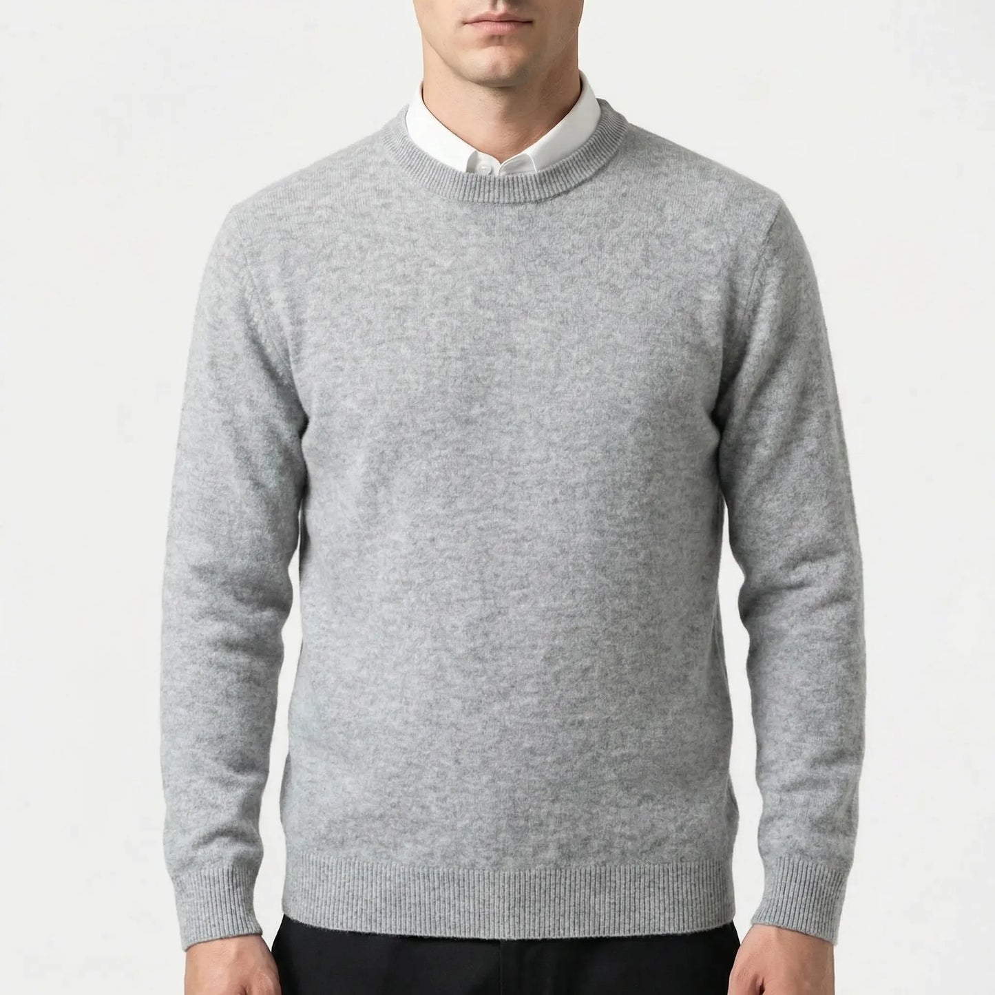 Wollvex - Oversized Crew Neck Knit Pullover  Everyday Casual Layering