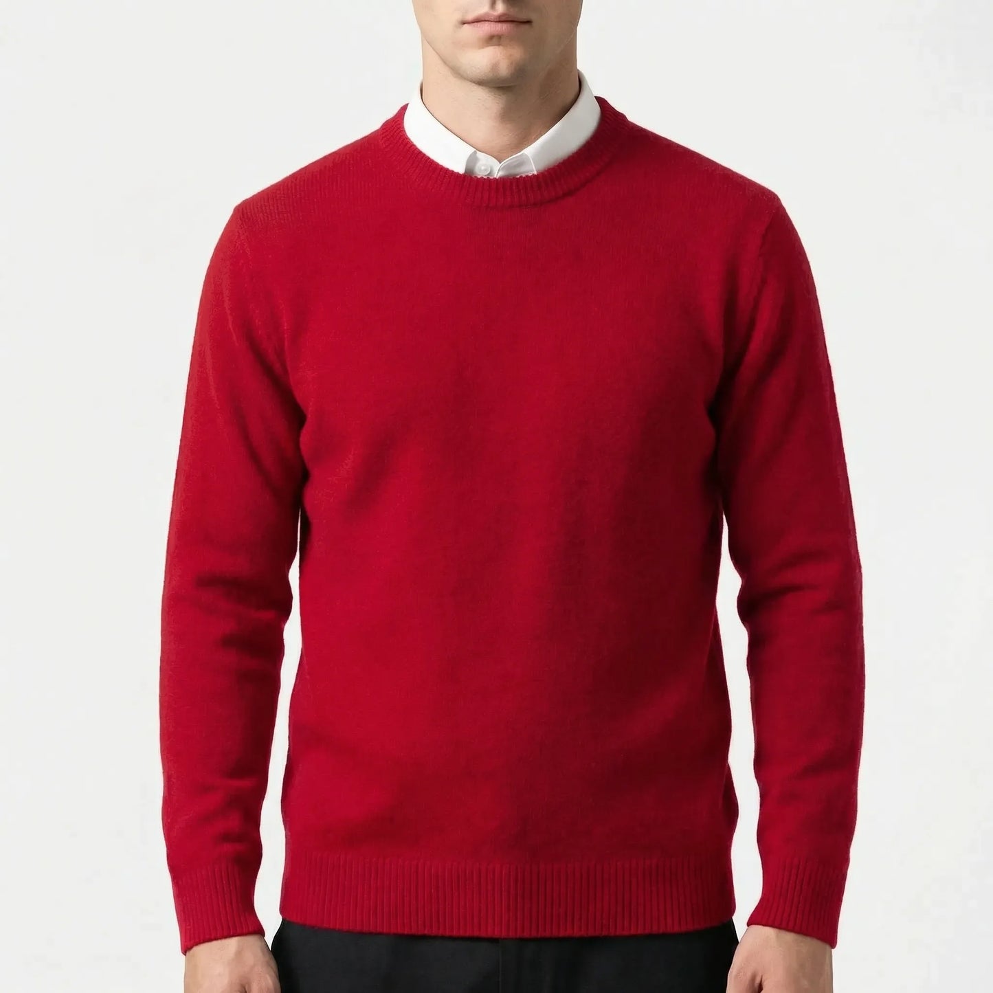 Wollvex - Oversized Crew Neck Knit Pullover  Everyday Casual Layering