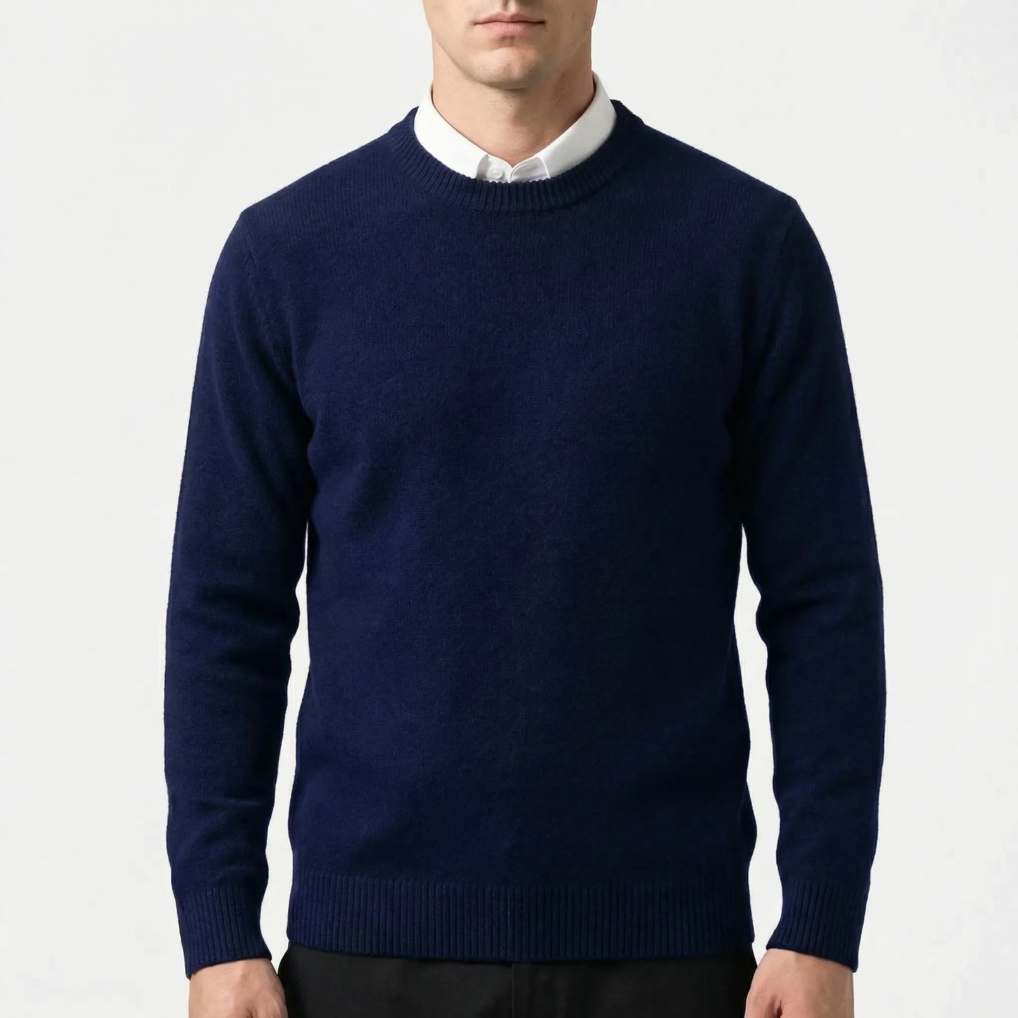 Wollvex - Oversized Crew Neck Knit Pullover  Everyday Casual Layering