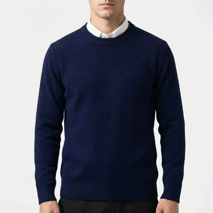 Wollvex - Oversized Crew Neck Knit Pullover  Everyday Casual Layering