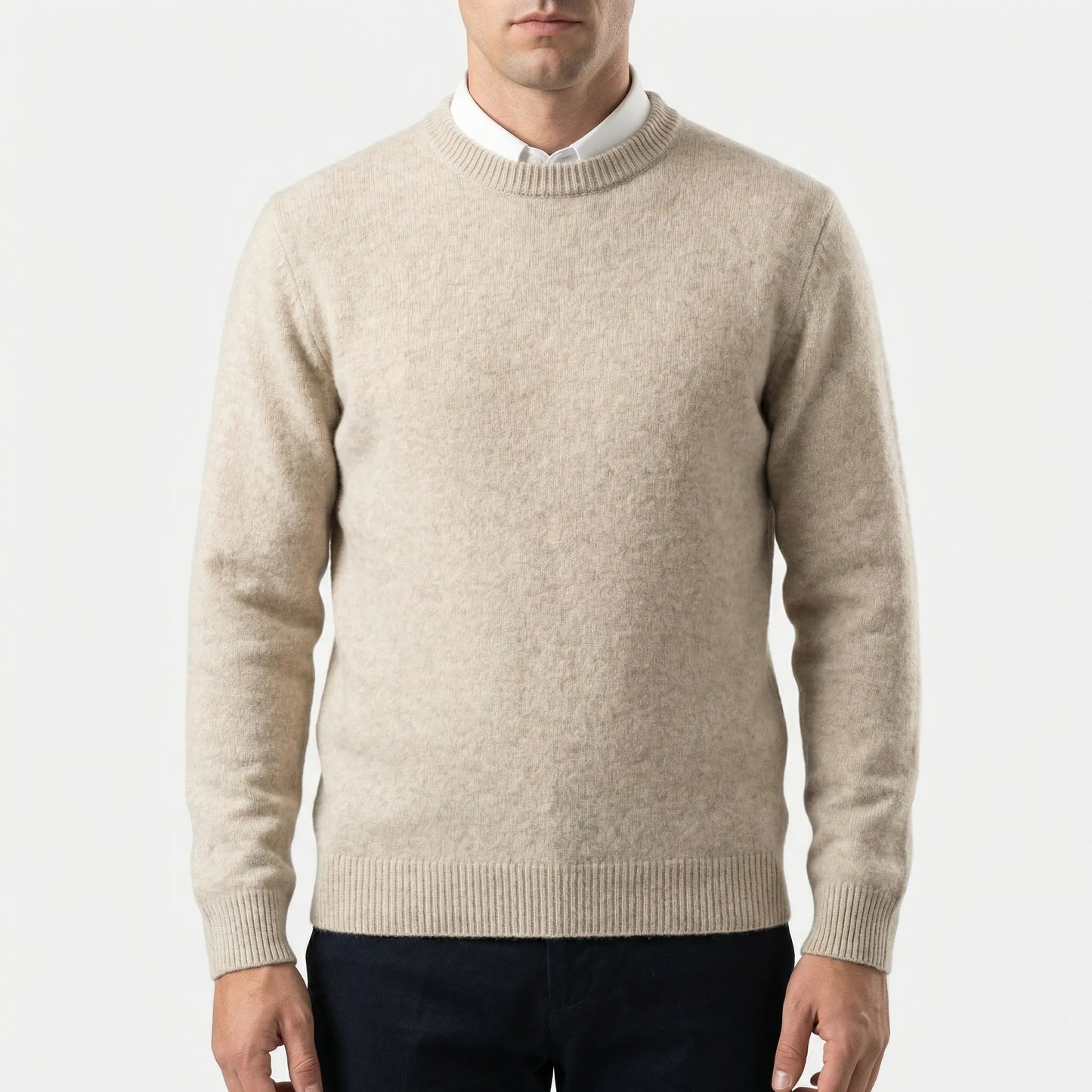 Wollvex - Oversized Crew Neck Knit Pullover  Everyday Casual Layering