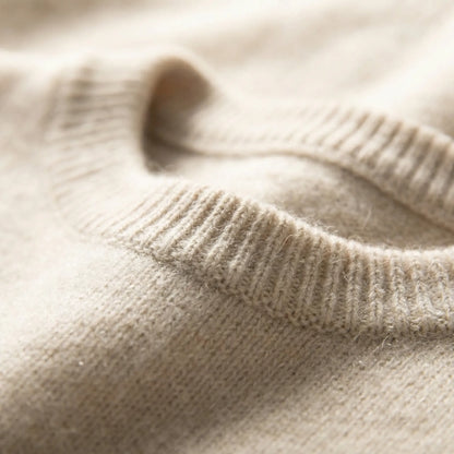Wollvex - Oversized Crew Neck Knit Pullover  Everyday Casual Layering