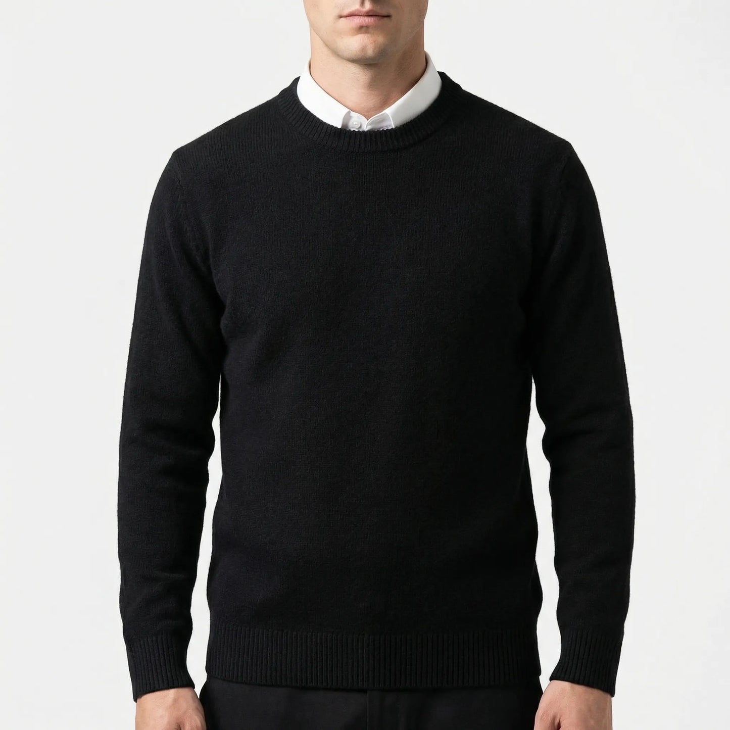 Wollvex - Oversized Crew Neck Knit Pullover  Everyday Casual Layering