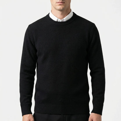 Wollvex - Oversized Crew Neck Knit Pullover  Everyday Casual Layering