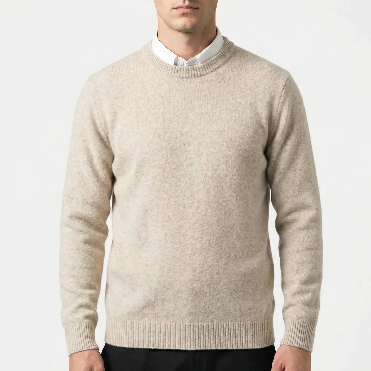 Wollvex - Oversized Crew Neck Knit Pullover  Everyday Casual Layering