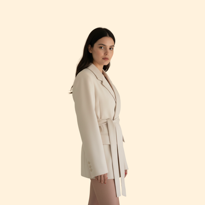 Women's Belted Blazer | Waist Belt | Tailored Smart Casual Jacket | Steven & Levon