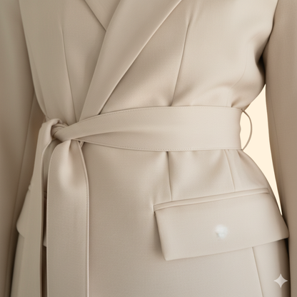 Women's Belted Blazer | Waist Belt | Tailored Smart Casual Jacket | Steven & Levon