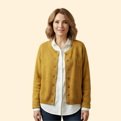Women's Button Knit Cardigan | Soft Long Sleeve Layering Sweater | Steven & Levon