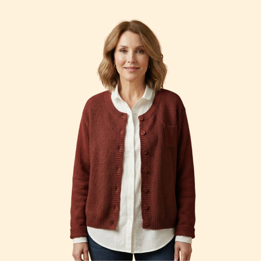 Women's Button Knit Cardigan | Soft Long Sleeve Layering Sweater | Steven & Levon