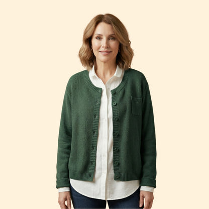 Women's Button Knit Cardigan | Soft Long Sleeve Layering Sweater | Steven & Levon