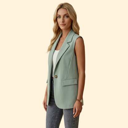 Women's Sleeveless Blazer | Chic Tailored Vest | Smart Casual Layering | Steven & Levon
