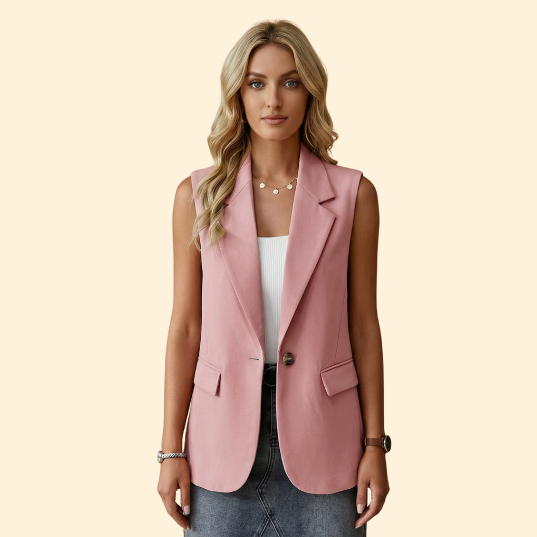 Women's Sleeveless Blazer | Chic Tailored Vest | Smart Casual Layering | Steven & Levon