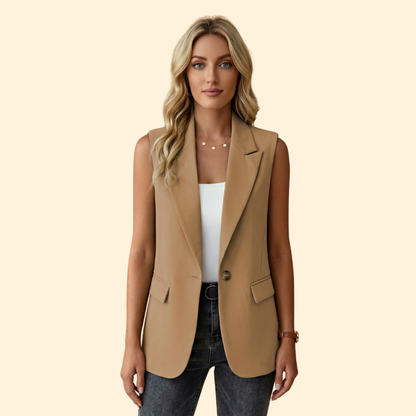 Women's Sleeveless Blazer | Chic Tailored Vest | Smart Casual Layering | Steven & Levon