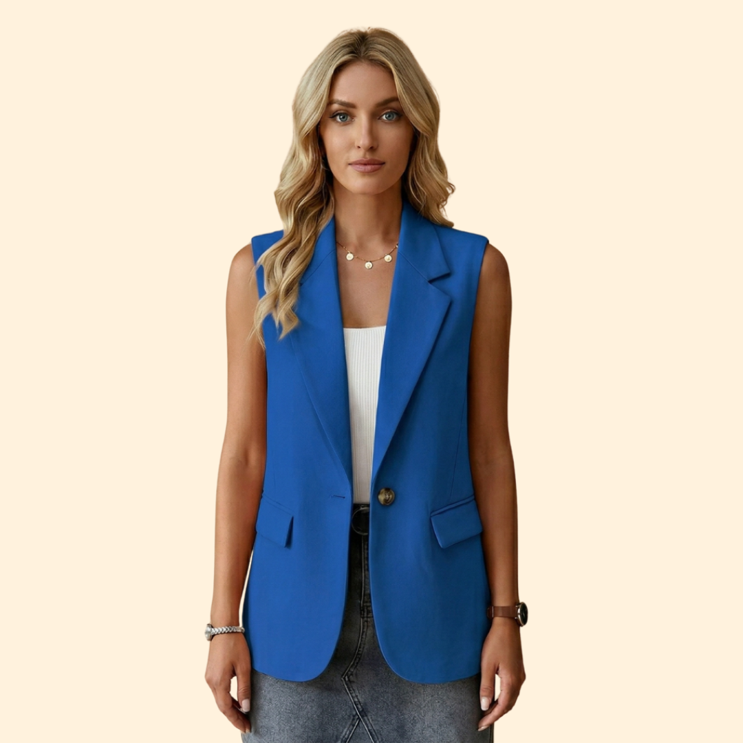 Women's Sleeveless Blazer | Chic Tailored Vest | Smart Casual Layering | Steven & Levon