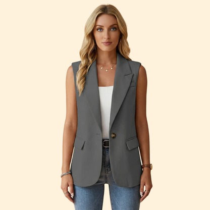 Women's Sleeveless Blazer | Chic Tailored Vest | Smart Casual Layering | Steven & Levon