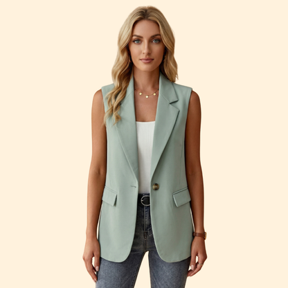 Women's Sleeveless Blazer | Chic Tailored Vest | Smart Casual Layering | Steven & Levon