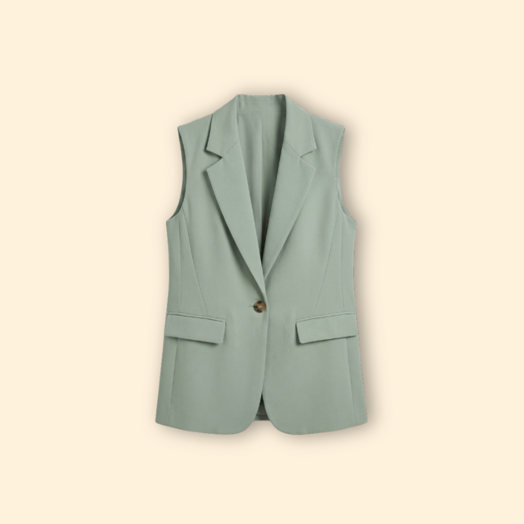 Women's Sleeveless Blazer | Chic Tailored Vest | Smart Casual Layering | Steven & Levon